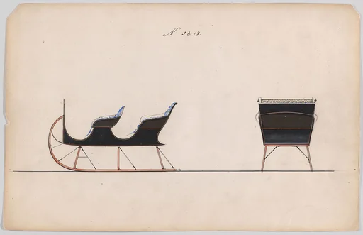 Design for 4 Seat Sleigh, no. 3418