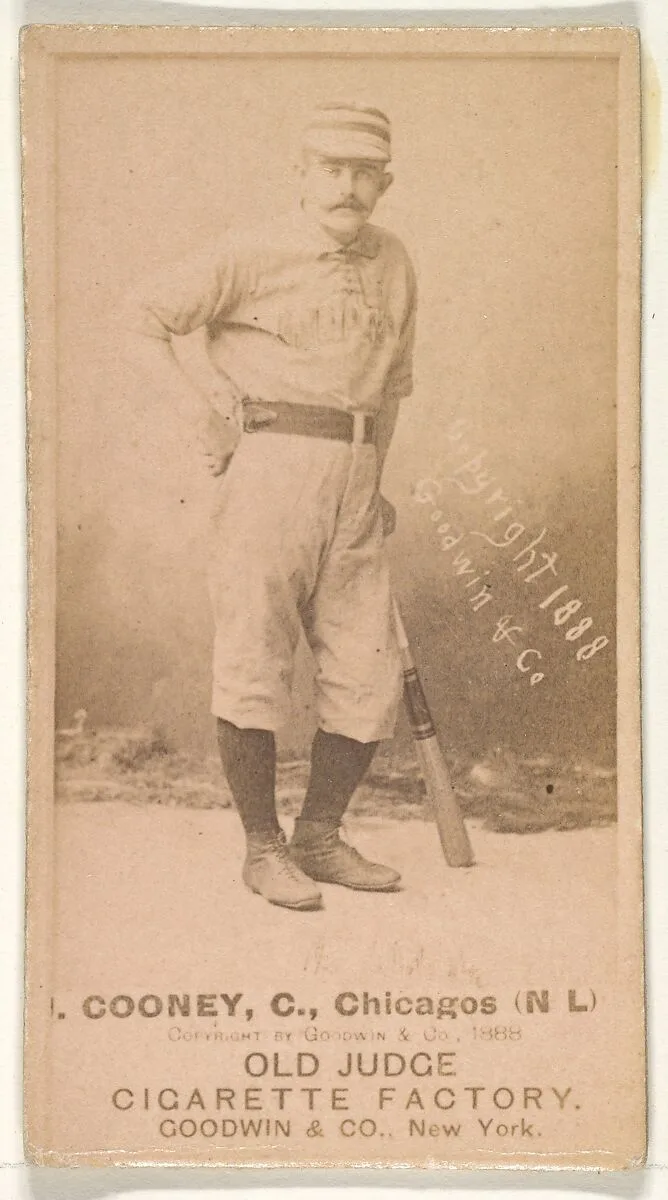 Cooney, Catcher, Chicago, from the Old Judge series (N172) for Old Judge Cigarettes — Goodwin & Company