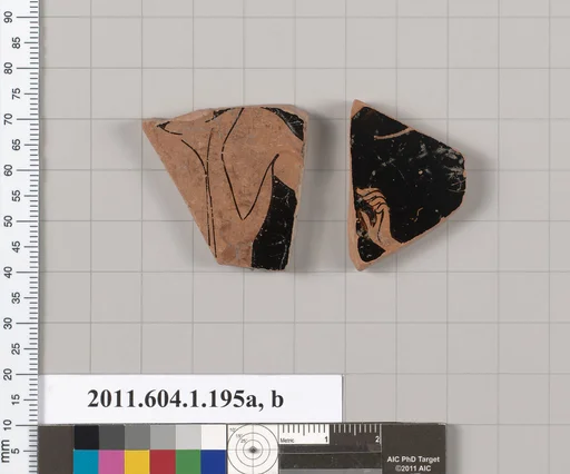 Terracotta fragments of a kylix (drinking cup)
