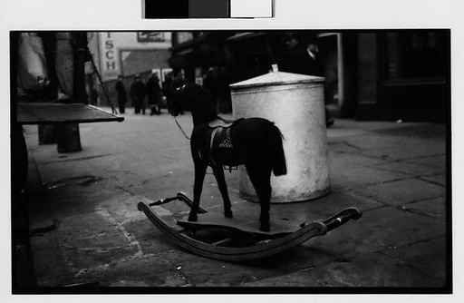 [Hobby Horse on Sidewalk, New York City]
