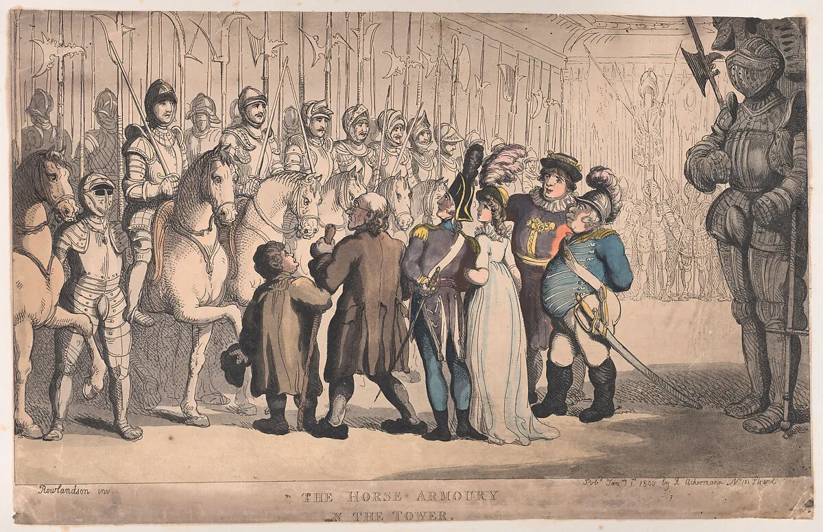 The Horse Armoury in the Tower — Rudolph Ackermann, London|Thomas Rowlandson