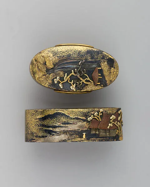 Sword-Hilt Collar and Pommel (Fuchigashira) — Unknown
