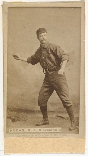 Mortimer Edward Hogan, Right Field, Cleveland, from the Old Judge series (N172) for Old Judge Cigarettes