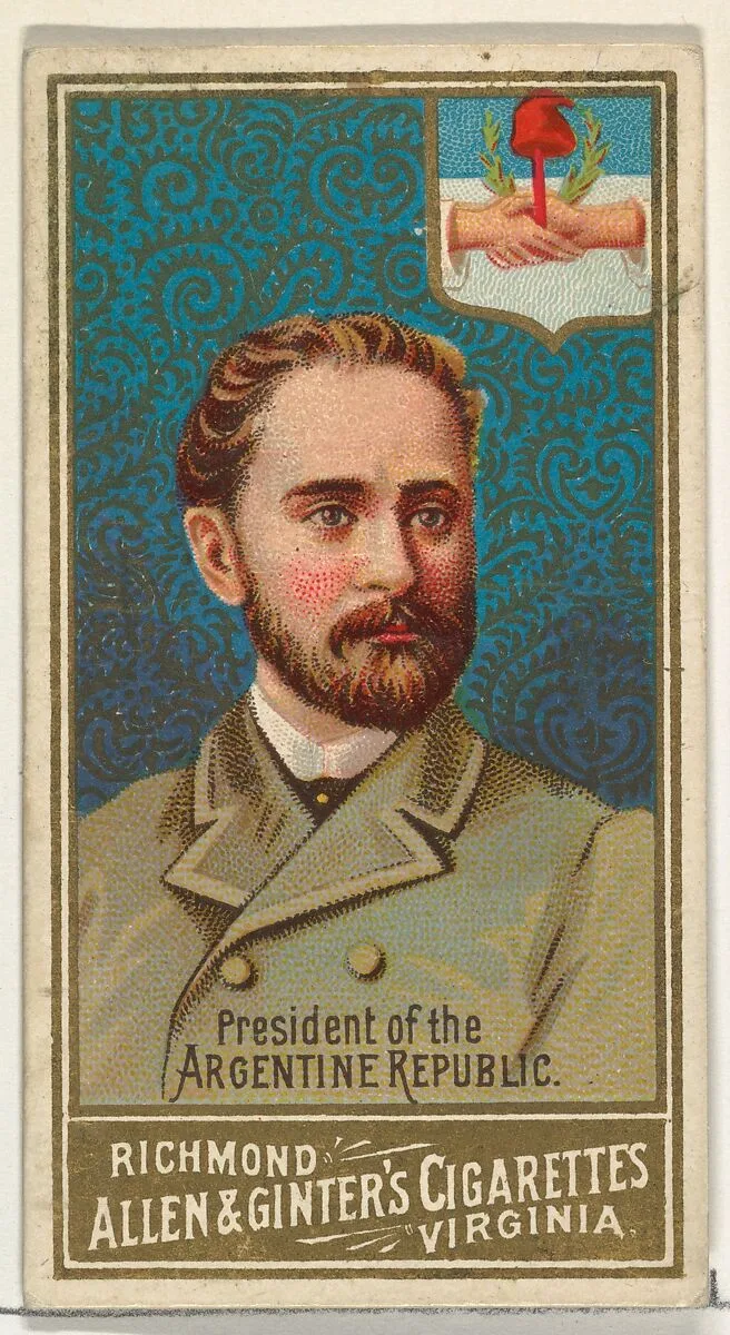 President of the Argentine Republic, from World's Sovereigns series (N34) for Allen & Ginter Cigarettes — Allen & Ginter