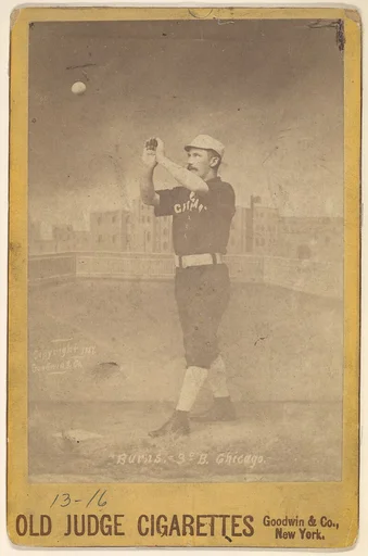 Burns, 3rd Base, Chicago, from the series Old Judge Cigarettes