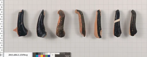 Terracotta fragments of kylikes (drinking cups)