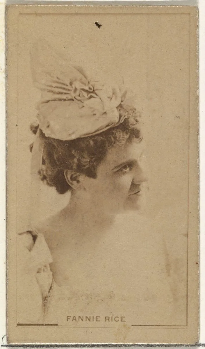 Fannie Rice, from the Actors and Actresses series (N145-8) issued by Duke Sons & Co. to promote Duke Cigarettes — American Tobacco Company|W. Duke, Sons & Co.