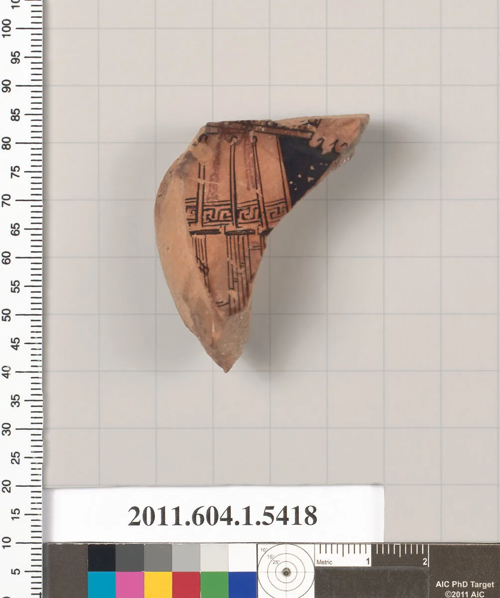 Terracotta fragment of a kylix (drinking cup) — Apollodoros
