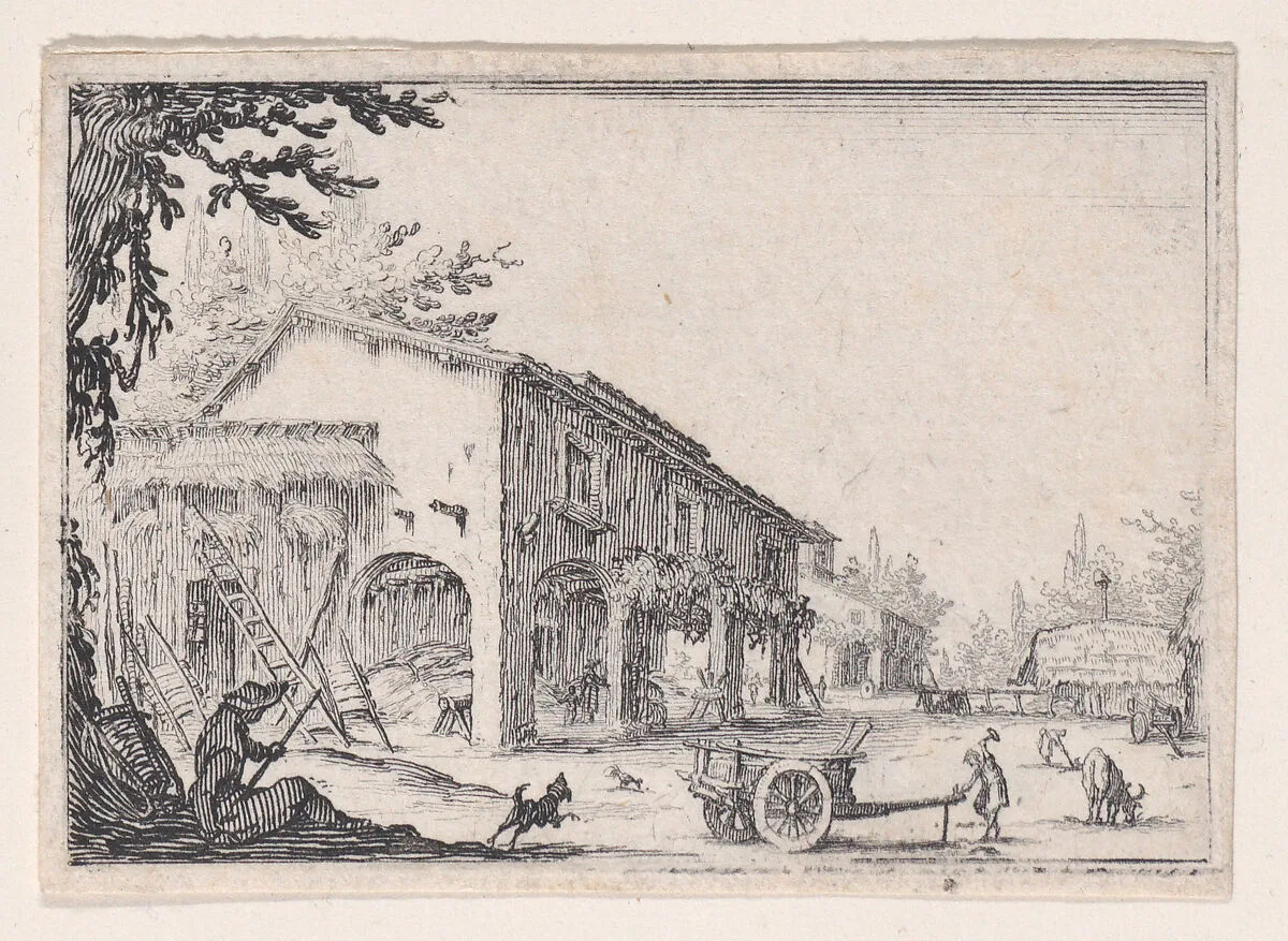 La Factoria (The Factory), from Les Caprices Series A, The Florence Set — Jacques Callot|Lorenzo de' Medici