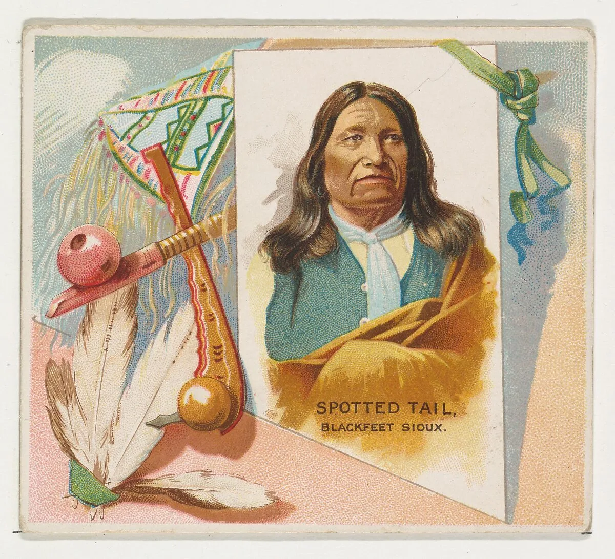 Spotted Tail, Blackfeet Sioux, from the American Indian Chiefs series (N36) for Allen & Ginter Cigarettes — Allen & Ginter