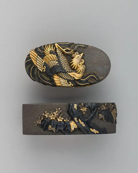 Sword-Hilt Collar and Pommel (Fuchigashira) — Unknown