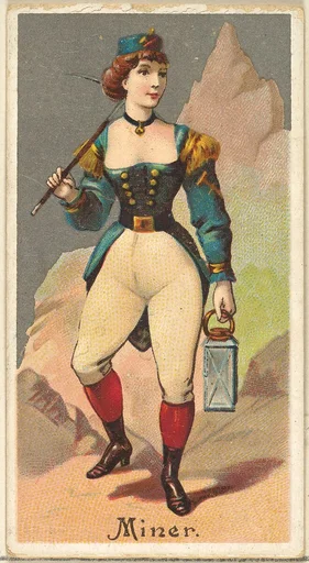 Miner, from the Occupations for Women series (N166) for Old Judge and Dogs Head Cigarettes