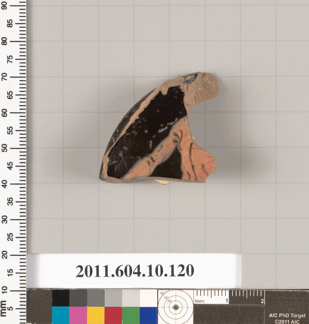 Terracotta fragment of a stemless kylix (drinking cup)? — Unknown
