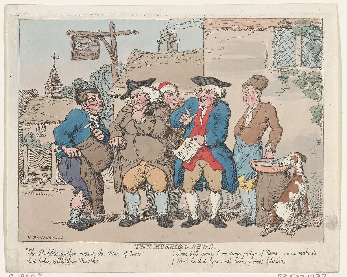 The Morning News — Thomas Rowlandson|Henry William Bunbury