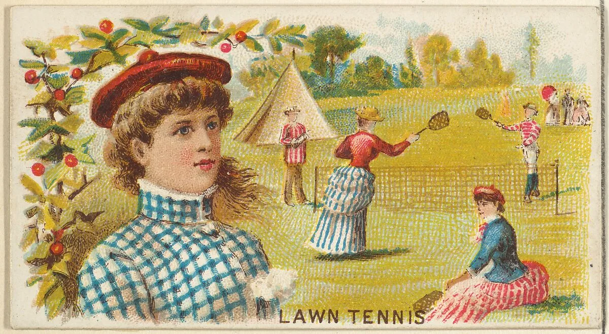 Lawn Tennis, from the Games and Sports series (N165) for Old Judge Cigarettes — Goodwin & Company