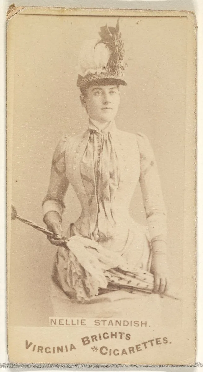 Nellie Standish, from the Actors and Actresses series (N45, Type 1) for Virginia Brights Cigarettes — Allen & Ginter