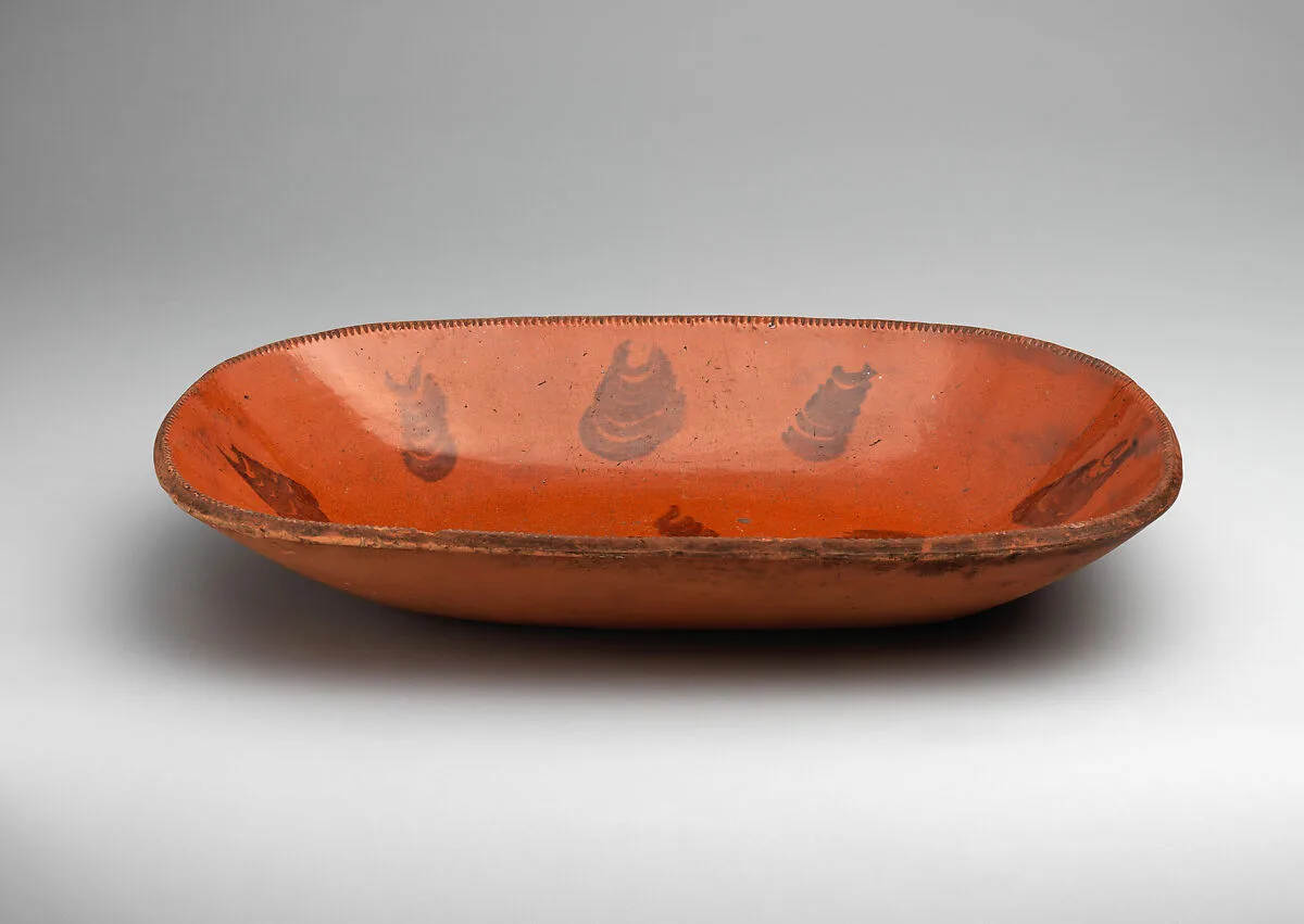 Redware platter — Joseph McCully