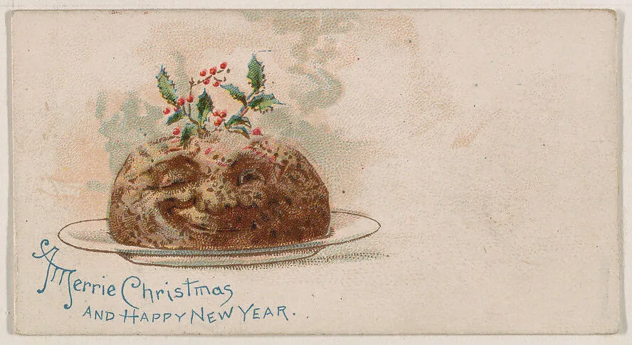 Merry Christmas and Happy New Year, from the New Years 1890 series (N227) issued by Kinney Bros. — Kinney Brothers Tobacco Company