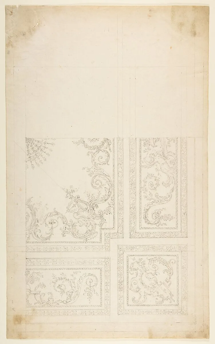 One Quarter of a Design for a Ceiling of a Room with Halved Variant Designs — Leonardo Marini