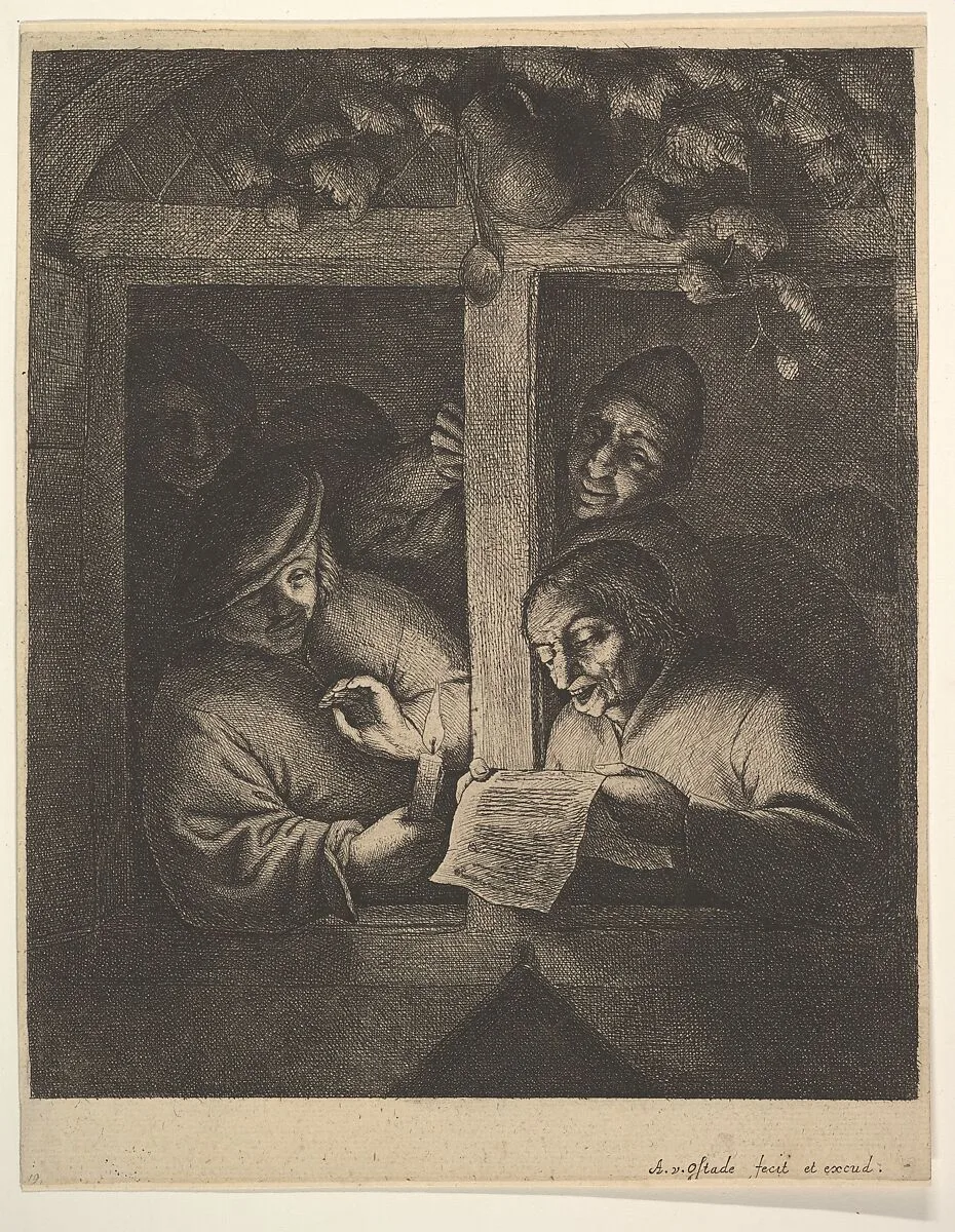 Singers at the Window — Adriaen van Ostade