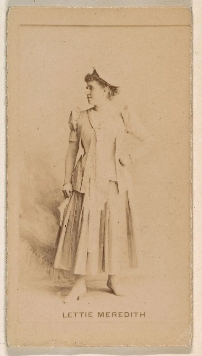Lettie Meredith, from the Actresses series (N245) issued by Kinney Brothers to promote Sweet Caporal Cigarettes — Kinney Brothers Tobacco Company