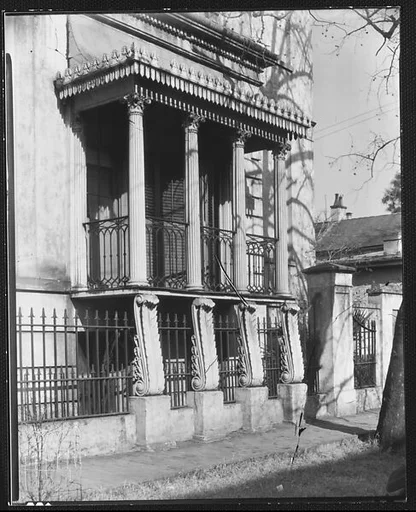 [Cast-Iron Porch with Acanthus Scrollwork, Richard Richardson House, Savannah, Georgia]