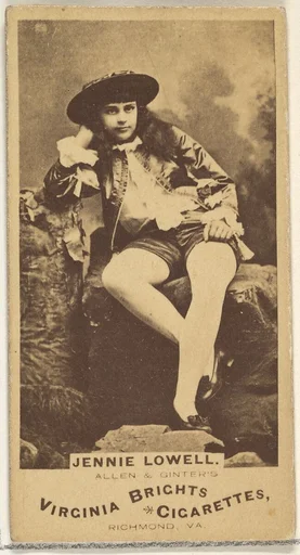 Jennie Lowell, from the Actors and Actresses series (N45, Type 1) for Virginia Brights Cigarettes