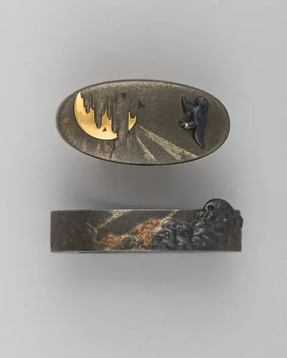 Sword-Hilt Collar and Pommel (Fuchigashira)