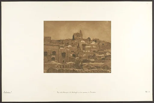 Vue de la Mosquée d'El-Melouyeh et d'un quartier de Jérusalem
