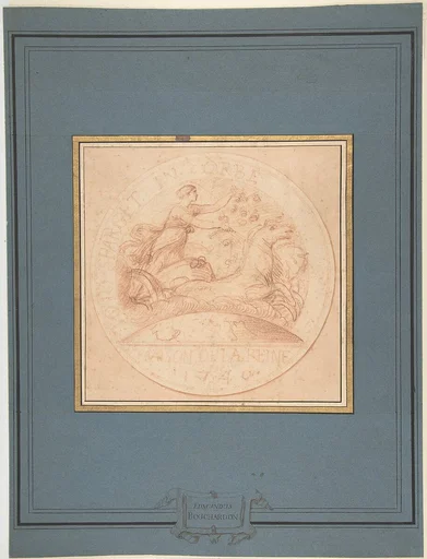 Design for a jeton or a token: Maison de la Reine 1740