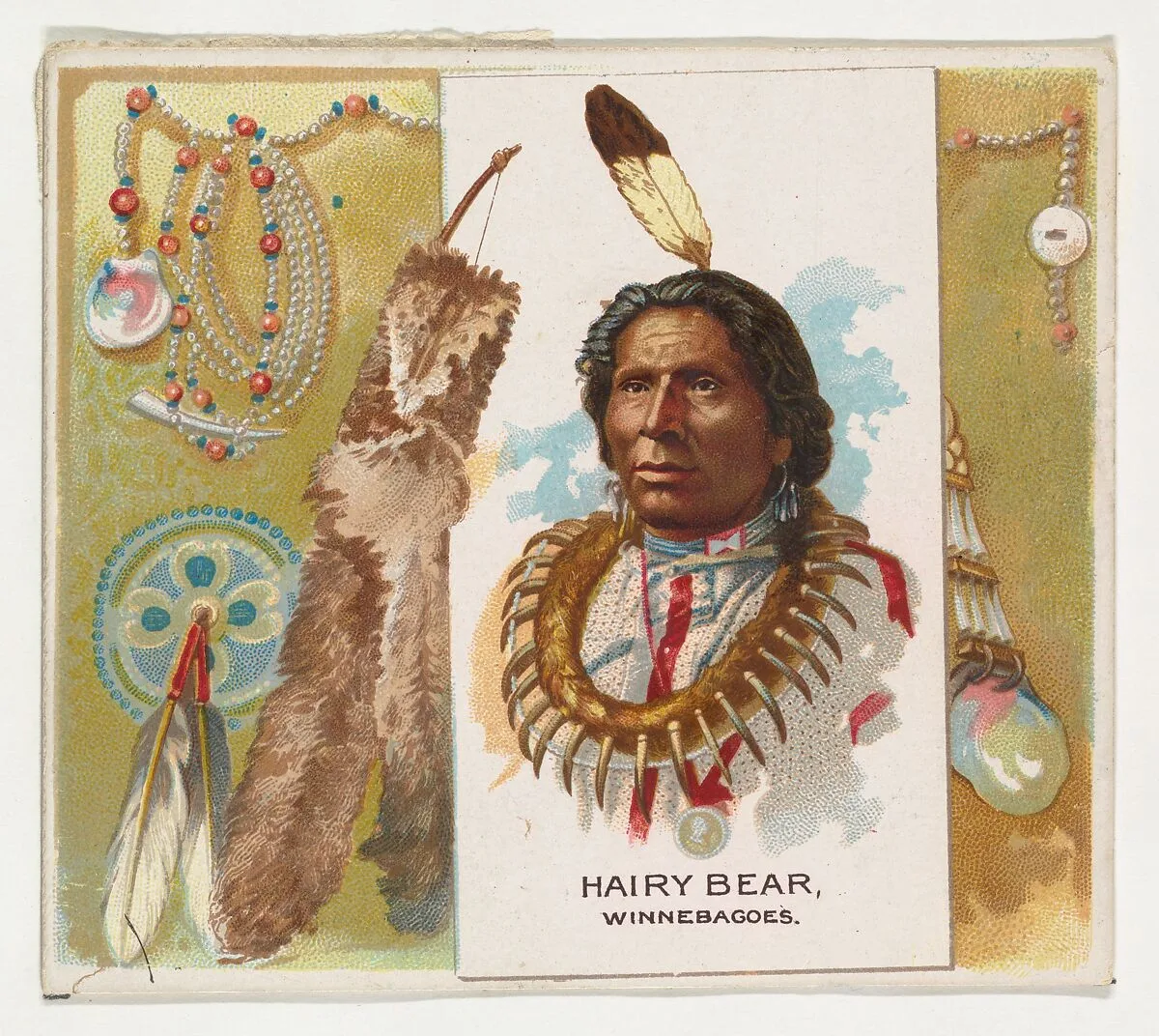 Hairy Bear, Winnebagoes, from the American Indian Chiefs series (N36) for Allen & Ginter Cigarettes — Allen & Ginter