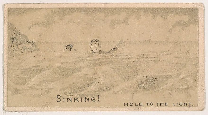 Sinking!, from the Magic Changing Cards series (N223) issued by Kinney Tobacco Company — Kinney Brothers Tobacco Company
