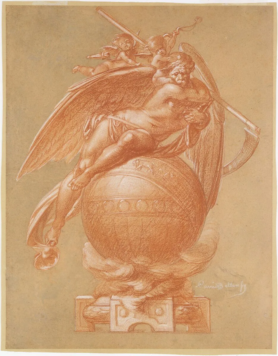Father Time on a Globe; Design for a Clock — Albert-Ernest Carrier-Belleuse