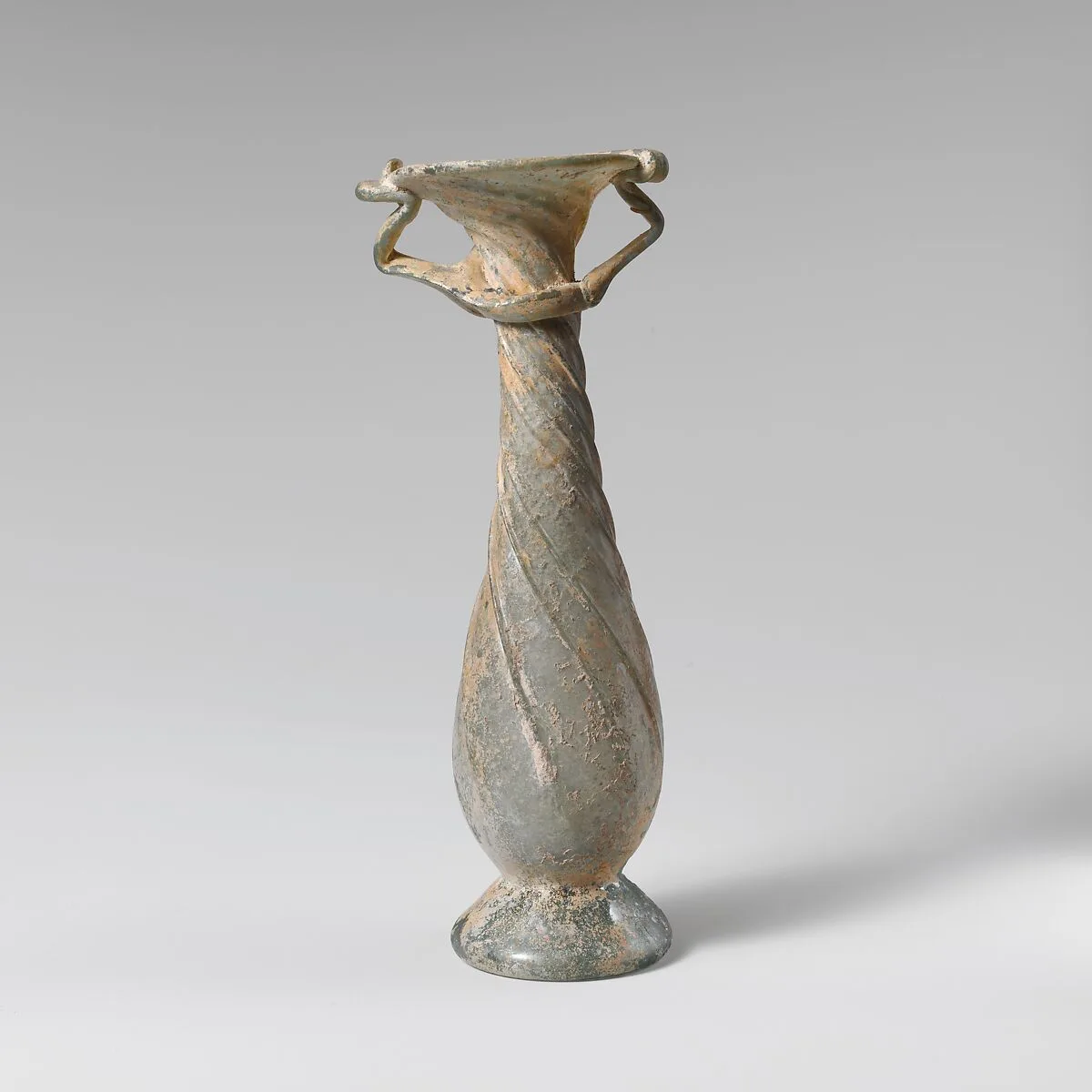 Glass cosmetic flask (kohl tube) — Unknown
