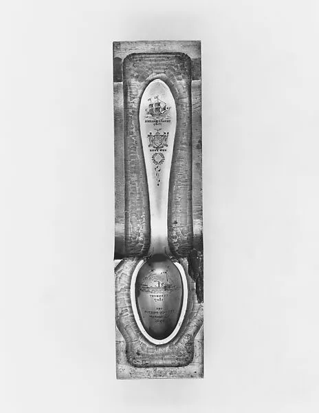 Die for upper section of Hudson-Fulton Celebration Souvenir Spoon — Tiffany & Co.