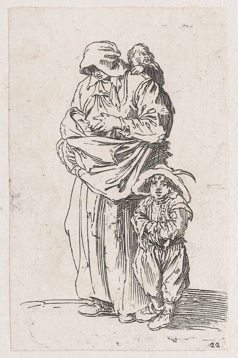 Reverse Copy of Le Gentilhomme qui Salue Tenant son Feutre sous le Bras (The Gentleman who Bows Holding his Felt Hat under his Arm), from La Noblesse (The Nobility) — Jacques Callot|Anonymous