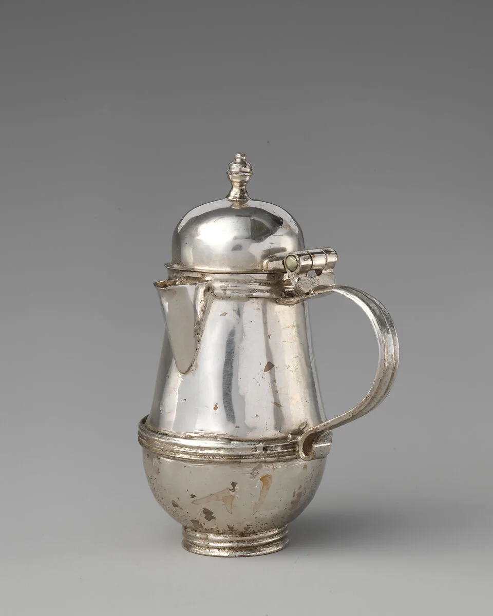 Miniature coffeepot with hinged cover — George Manjoy