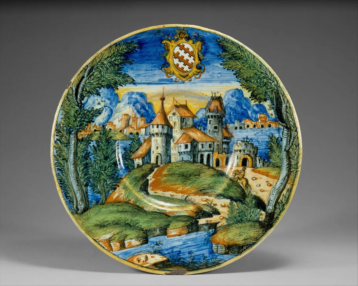Plate (tagliere) — workshop of Guido Durantino