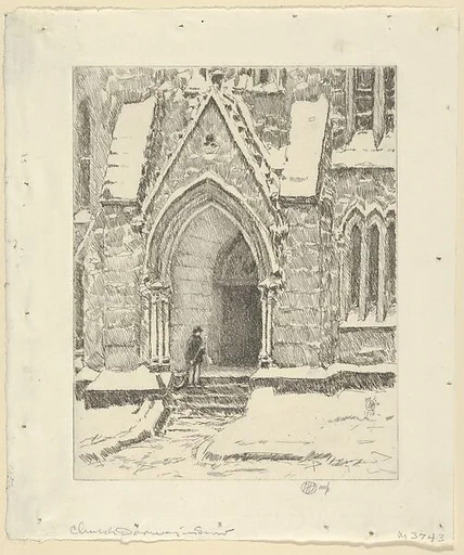 Church Doorway, Snow