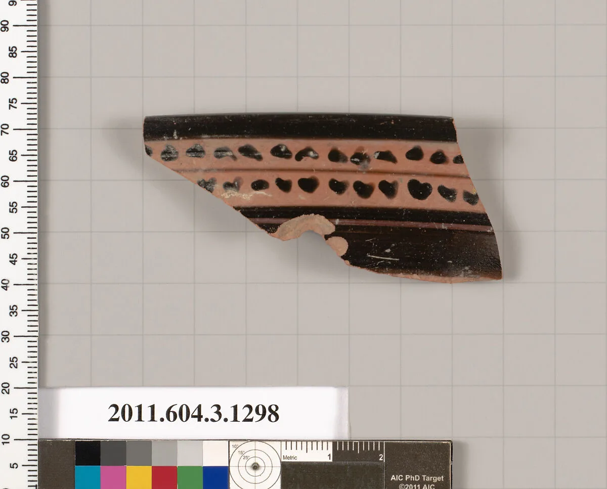 Terracotta rim fragment of a skyphos (deep drinking cup) — Unknown