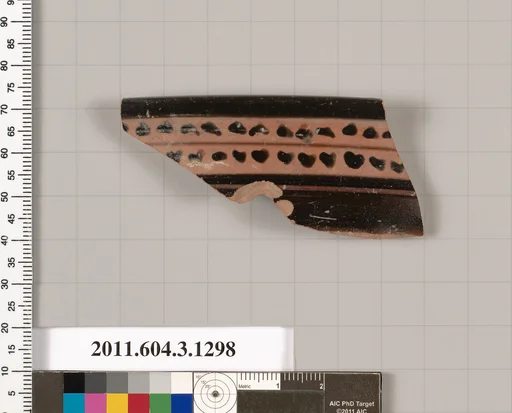 Terracotta rim fragment of a skyphos (deep drinking cup)