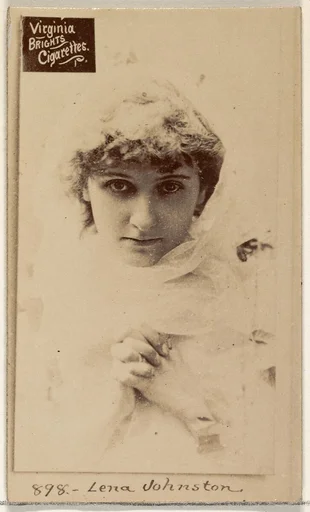 Card 898, Lena Johnston, from the Actors and Actresses series (N45, Type 2) for Virginia Brights Cigarettes