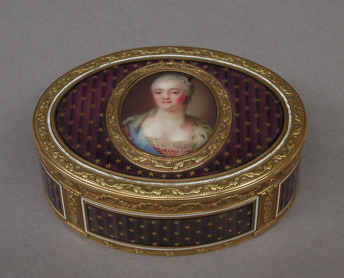 Snuffbox with portrait of a woman — Les Frères Souchay|Esay Souchay|Marc-André Souchay