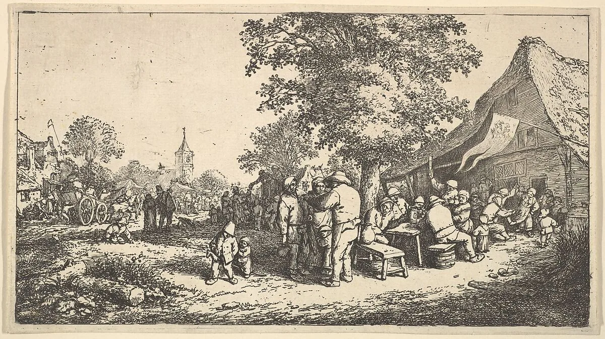 The Kermess Under the Great Tree — Adriaen van Ostade