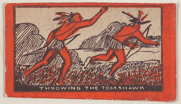 Throwing the Tomahawk trade card (W500) — Unknown