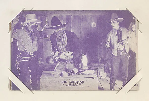 Don Coleman in "the Black Ace" from Western Stars or Scenes Exhibit Cards series (W412) — Unknown