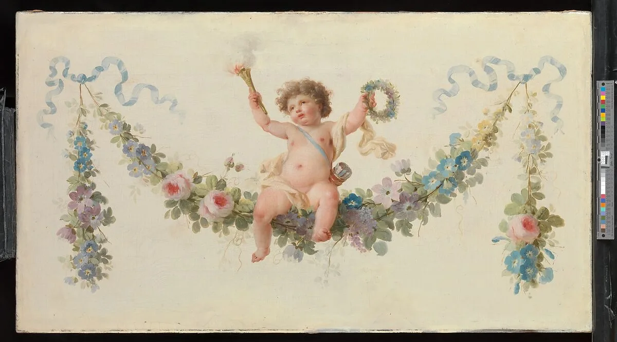 Cupid Seated on a Garland — Unknown