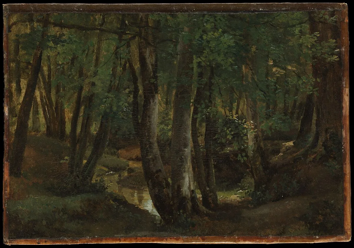 Interior of a Wood at Pierrefitte — Robert-Léopold Leprince