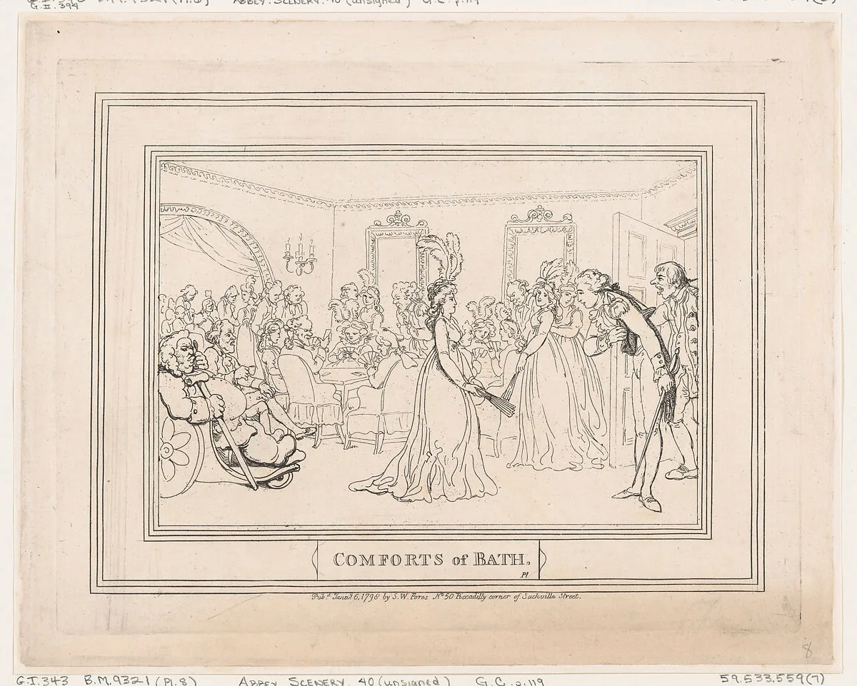 Comforts of Bath, Plate 8 — Thomas Rowlandson