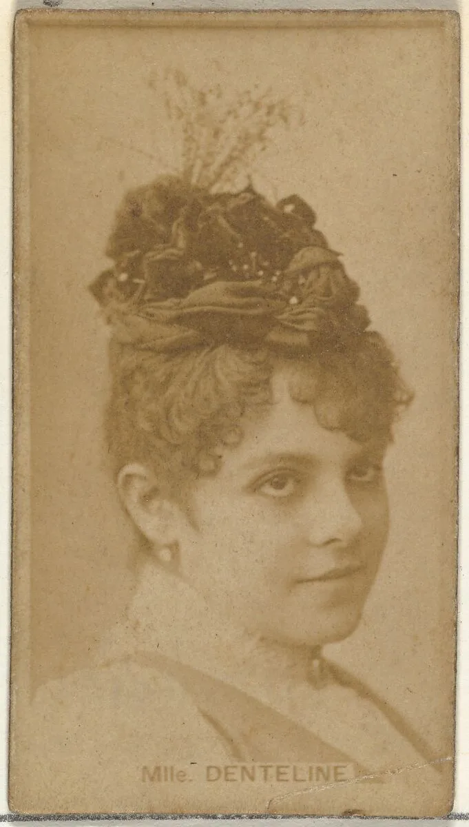 Mlle. Denteline, from the Actors and Actresses series (N145-8) issued by Duke Sons & Co. to promote Duke Cigarettes — W. Duke, Sons & Co.|American Tobacco Company